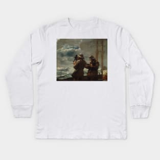 Eight Bells by Winslow Homer Kids Long Sleeve T-Shirt